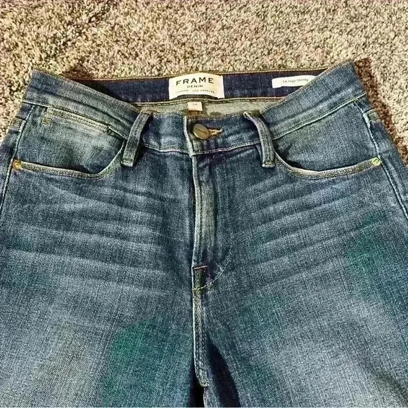 Frame Womens Denim Le High Skinny size 24 Tulip Hem In Astaire - Picture 3 of 9